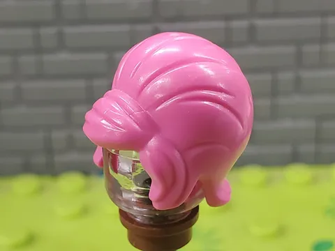 Lego Female Minifigure Hair 15503 86223 Beehive Style with Sideways Fringe Pink