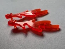 Vintage LEGO Trans Orange Flame 6126 Castle Dragon Fire Pieces Lot of 2