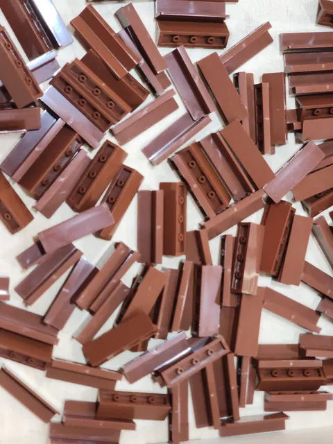 Lego 30413 Reddish Brown Qty 106 NEW Panel 1 x 4 x 1