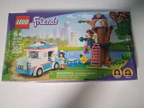 New LEGO Friends Vet Clinic Ambulance 41445 Building Kit Damaged Box