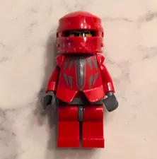 LEGO Minifigure Red Armor Suit w/ Red Helmet, Gray Hands & Chest Armor CAS259