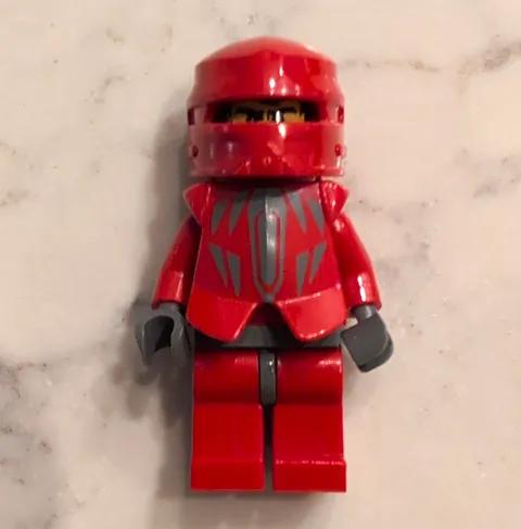 LEGO Minifigure Red Armor Suit w/ Red Helmet, Gray Hands & Chest Armor CAS259