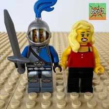 LEGO Movie: Sir Stackabrick + Sharon Shoehorn, tlm038, tlm040 CASTLE 70806, 2014