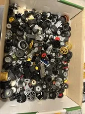 LEGO Bulk Wheels Tires 2 lb pounds Axles Rims Many Sizes Lot Bundle