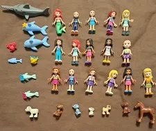 LEGO Minifigure Lot of 16 Friend Figures & 15 animals