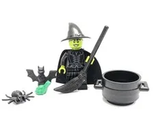 Lego Wicked Witch Oz Minifigure w/ Accessories - Broom Bat Frog Spider Cauldron