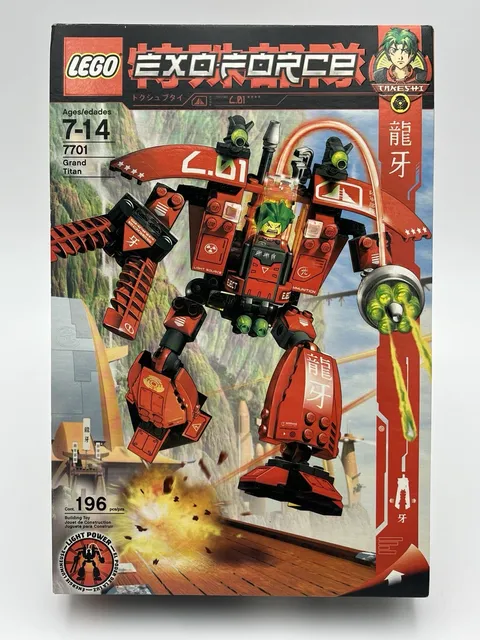 LEGO EXO-FORCE 7701 GRAND TITAN TAKESHI NEW SEALED COMPLETE LIGHT POWER 2006