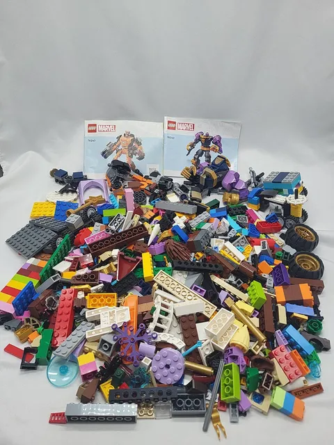 Large Lot Of Lego Pieces W/Instruction Guides For Marvel 76243 & 76242 - 