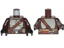 LEGO® 973pb4119c01 - Torso SW Mandalorian Silver Beskar Armor  (Din Djarin)