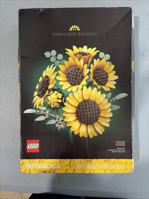 LEGO 11502 Botanicals Sunflower Bouquet Flower 686 Pcs Sealed Box