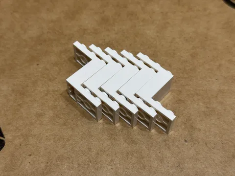 LEGO Parts - White Bracket 5 x 2 x 2 1/3 with 2 Holes - No 76766 - QTY 5