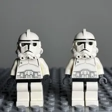 LEGO Star Wars Episode 3 7655 sw0126 Clone Trooper 2 Minifigures Phase2 Lot - 3F