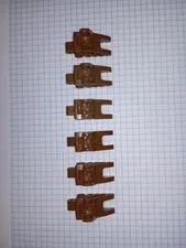 6 Bionicle Lego 41668 Foot Feet 2 in Light Brown, 4 in Brown Ball Joint Socket