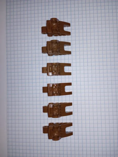 6 Bionicle Lego 41668 Foot Feet 2 in Light Brown, 4 in Brown Ball Joint Socket