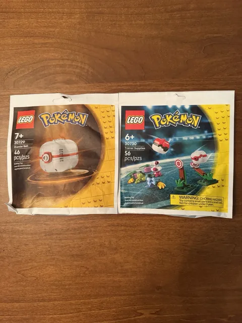 Lego 30729 Premier Ball and Lego 30730 Trainer Supplies SEALED - New!