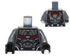 LEGO Minifigure Torso Falcon 76104 Dark Gray Armored Flight Suit Red 6223350