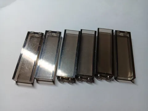 LEGO BULK LOT OF 6 TRANS BROWN/BLACK 1X2X5 BRICK WALL PILLAR WINDOW