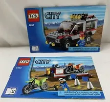 Lego City Manuals For Set 4433 Dirt Bike Transporter NO BRICKS