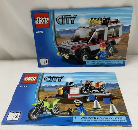 Lego City Manuals For Set 4433 Dirt Bike Transporter NO BRICKS