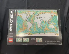 LEGO Art World Map 31203 Complete Set 11,695 Pieces w/ Soundtrack, 18+