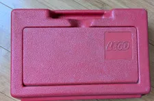 OFFICIAL LEGO red storage box carrying case holder container 11 x 8" VTG 06082