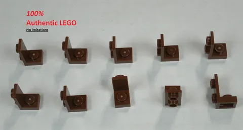 LEGO NEW 1x1 Reddish Brown Bracket 1x2 Plate Up (10x) 6341553 Brick 73825