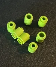 LEGO Parts 3062b Lot 7 Brick Round 1x1 Open Stud Lime Green