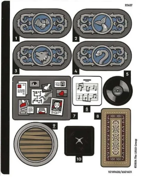 LEGO STICKER SHEET #1 ONLY 76781 WEDNESDAY ENID'S DORM ROOM from set New
