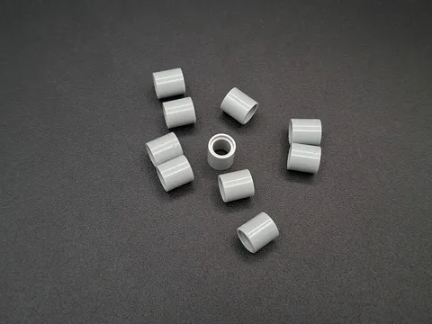 LEGO - 10x - Technic - Lift Arm Thick - 1x1 Spacer - Light Grey - 18654