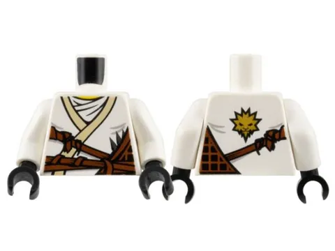 LEGO® Part 973pb0995c01 - Torso Ninjago Brown Rope - Zane