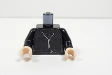 LEGO Black Printed Female Girl Torso w/ Necklace Minifig S4
