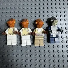 LEGO Star Wars Mon Calamari lot of 4, Sw0247 x2 Sw0226 x1 Sw0816 x1 excellent