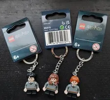 Set Of 3 Harry Potter Lego Keychains Ron Weasley Hermione Granger-Brand New