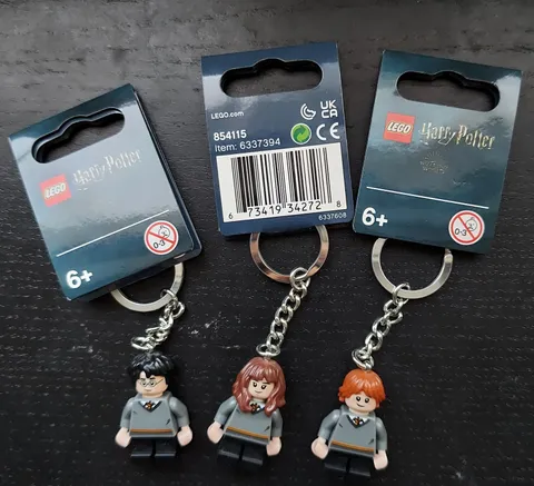 Set Of 3 Harry Potter Lego Keychains Ron Weasley Hermione Granger-Brand New