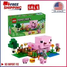 HOT SALE! LEGO Minecraft Baby Pig House Playset Minifigures Toy 21268 Ages 7+
