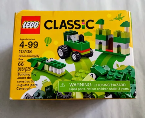 Lego Classic Ages 4-99 10708 Green Creativity Box 66 Pieces  Sealed