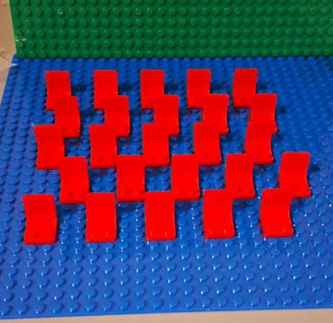 Red LEGO Minifigure, Utensil Seat / Chair 2 x 2 (Part 4079). Lot Of 25