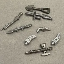 Lego Weapons Silver Gray Charcoal Replacement Parts Pieces Lot of 8