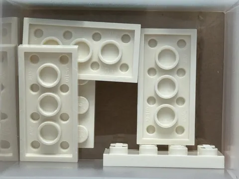 LEGO Parts - White Plate 2 x 4 - No 3020 - QTY 5