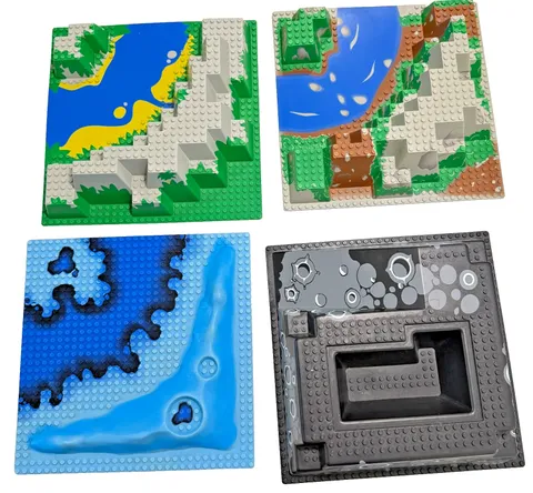 Vintage LEGO Raised Baseplate Lot of 4 32x32 Space Aquazone Pirates 6024 2552