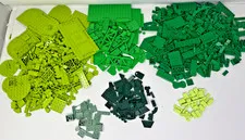 LEGO LOT OF 2 LBS. 7 oz. SHADES of GREEN PLATES BRICKS SPECIALTY PARTS -READ!