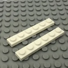 LEGO 3666 White Plate 1 x 6 (x2)