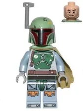 LEGO® Minifigure Star Wars sw0396 Boba Fett Head Beard Stubble