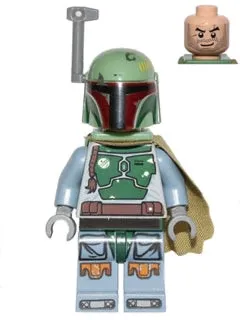 LEGO® Minifigure Star Wars sw0396 Boba Fett Head Beard Stubble