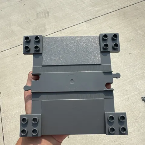 Lego® Duplo TRAIN Tracks Light GREY Gray Track with Ramps for Car Crossing
