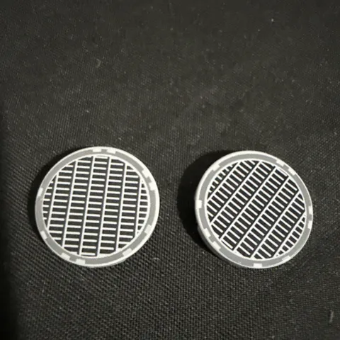 LEGO Star Wars PART - 2 x 2 Round Tile with Grille Fine Mesh Pattern lot x2