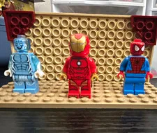 LEGO Minifigure Lot of Iron Man, Spider Man, Electro