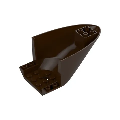 LEGO Dark Brown Aircraft Fuselage Aft Section Curved Bottom 6 x 10 inv.607