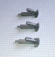 3 Pearl Light Gray Lego Wedge 32560 pairs w/ foot 32475 measures 3 x 7 x 3 studs