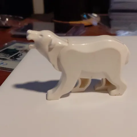 LEGO White Polar Bear Animal Figure, Plastic, Animals Interest, 1 Piece